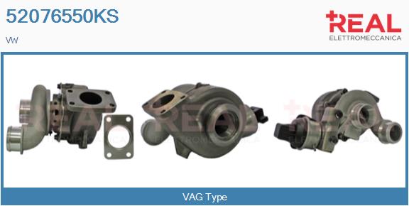 Turbocompresseur, suralimentation REAL 52076550KS