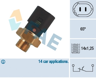 Contact thermique, voyant avertisseur de liquide de refroid. FAE 35700