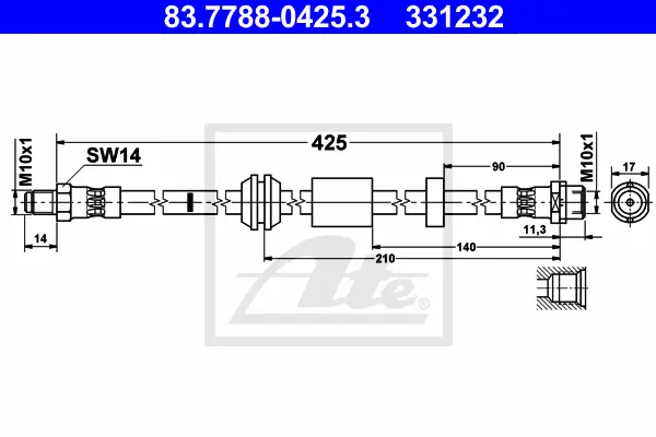 Flexible de frein ATE-APAC 83.7788-0425.3
