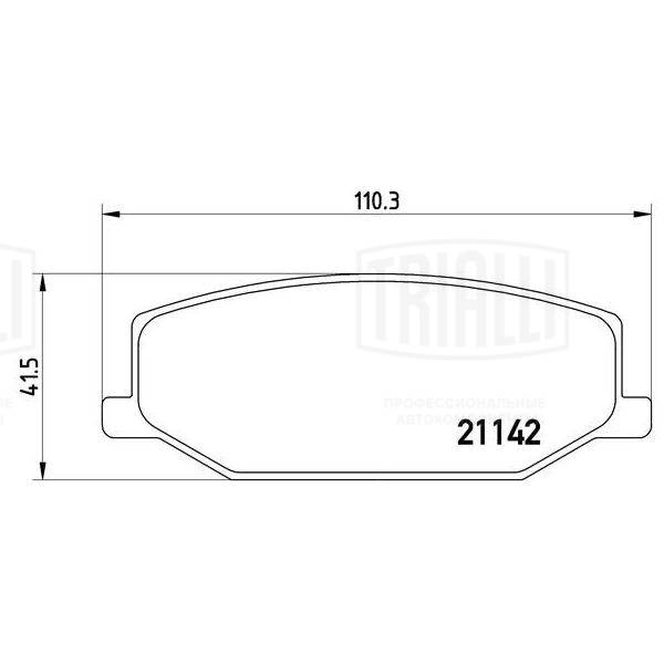 Kit de plaquettes de frein, frein à disque TRIALLI PF 4331