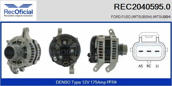 Alternateur RECOFICIAL REC2040595.0