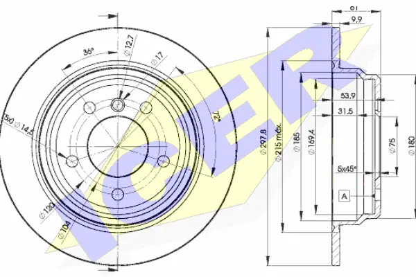Disque de frein ICER 78BD4129-2