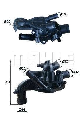 Thermostat, liquide de refroidissement WILMINK GROUP WG2224827