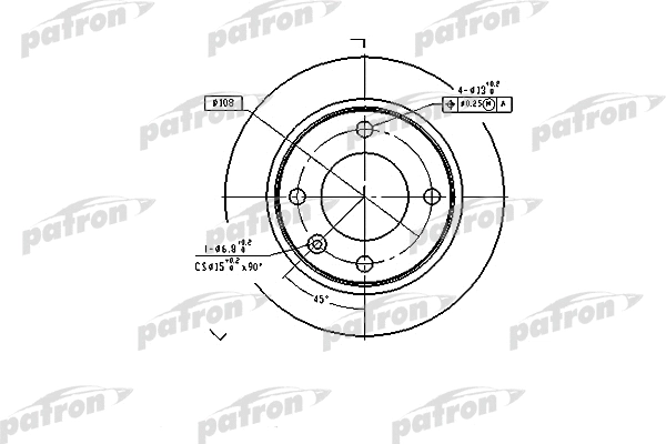 Disque de frein PATRON PBD1122