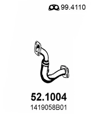 Tuyau d'échappement ASSO 52.1004