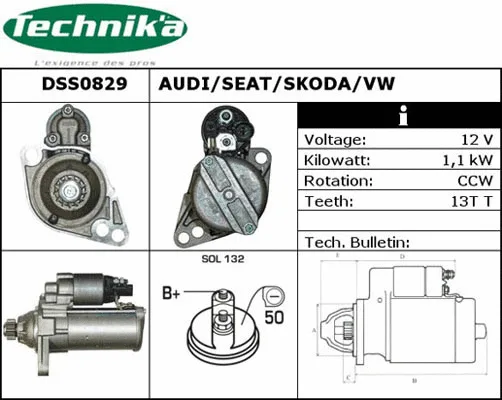 Démarreur Technika DSS0829