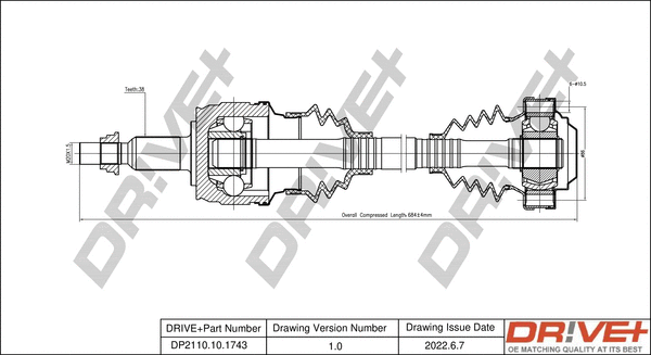 Arbre de transmission Dr!ve+ DP2110.10.1743