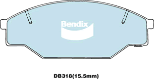 Kit de plaquettes de frein, frein à disque BENDIX-SEA DB318 4WD
