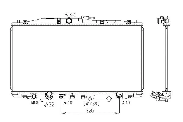 Radiateur, refroidissement du moteur ORDONEZ 2064105