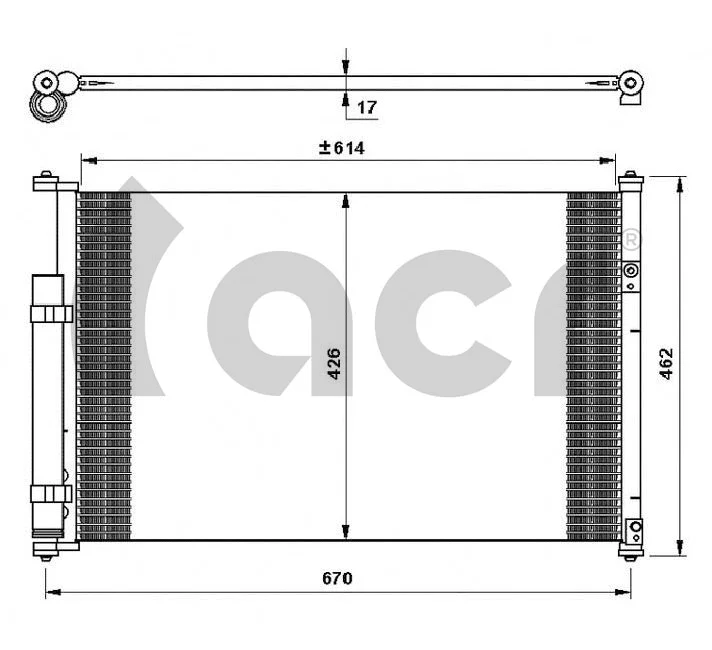 Condenseur, climatisation ACR 300508
