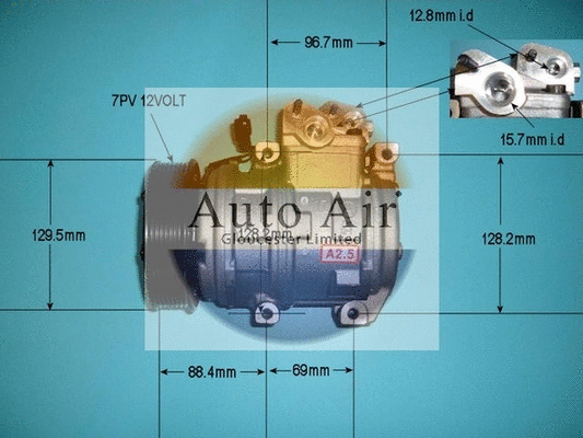 Compresseur, climatisation AUTO AIR GLOUCESTER 14-1443