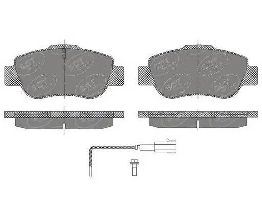 Kit de plaquettes de frein, frein à disque SCT - MANNOL SP 487 PR