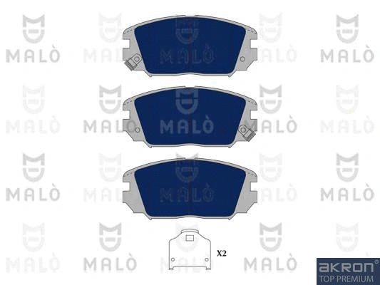 Kit de plaquettes de frein, frein à disque AKRON-MALÒ 1050964
