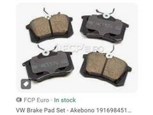 Kit de plaquettes de frein, frein à disque ZPY 191698451A