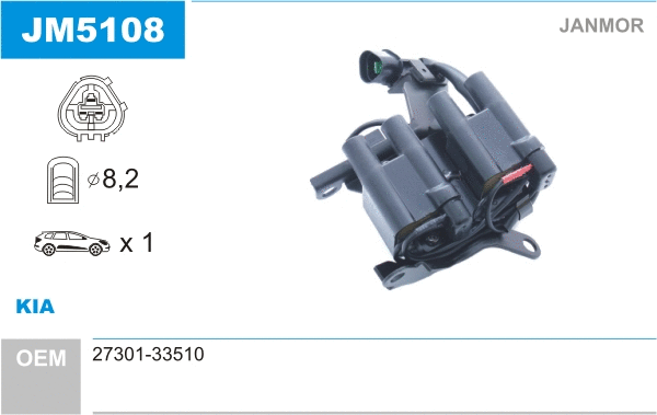 Bobine d'allumage JANMOR JM5108