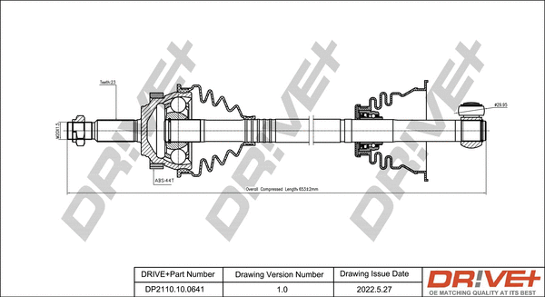 Arbre de transmission Dr!ve+ DP2110.10.0641