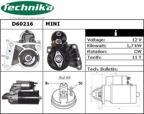 Démarreur Technika D60216