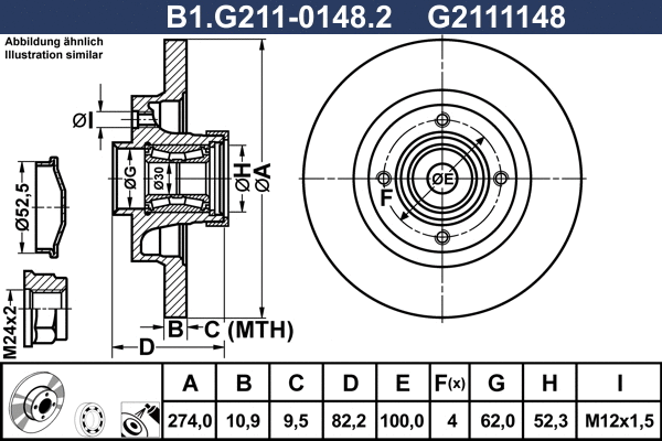 Disque de frein GALFER B1.G211-0148.2