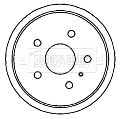 Tambour de frein BORG & BECK BBR7159
