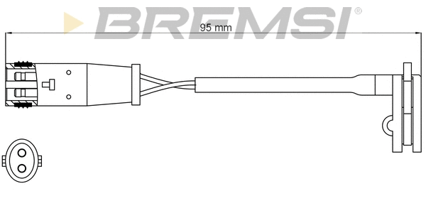 Contact d'avertissement, usure des plaquettes de frein BREMSI WI0625