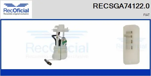 unité d'alimentation de carburant RECOFICIAL RECSGA74122.0