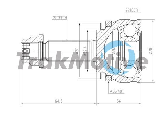 Jeu de joints, arbre de transmission AUTOTEAM G409128