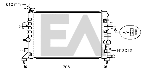 Radiateur, refroidissement du moteur EACLIMA 31R54200