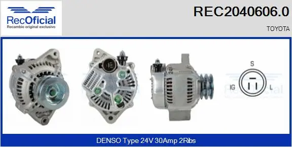 Alternateur RECOFICIAL REC2040606.0