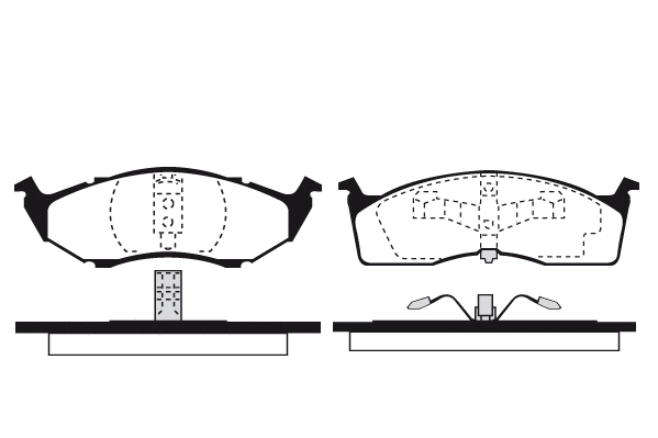 Kit de plaquettes de frein, frein à disque Technika 01288