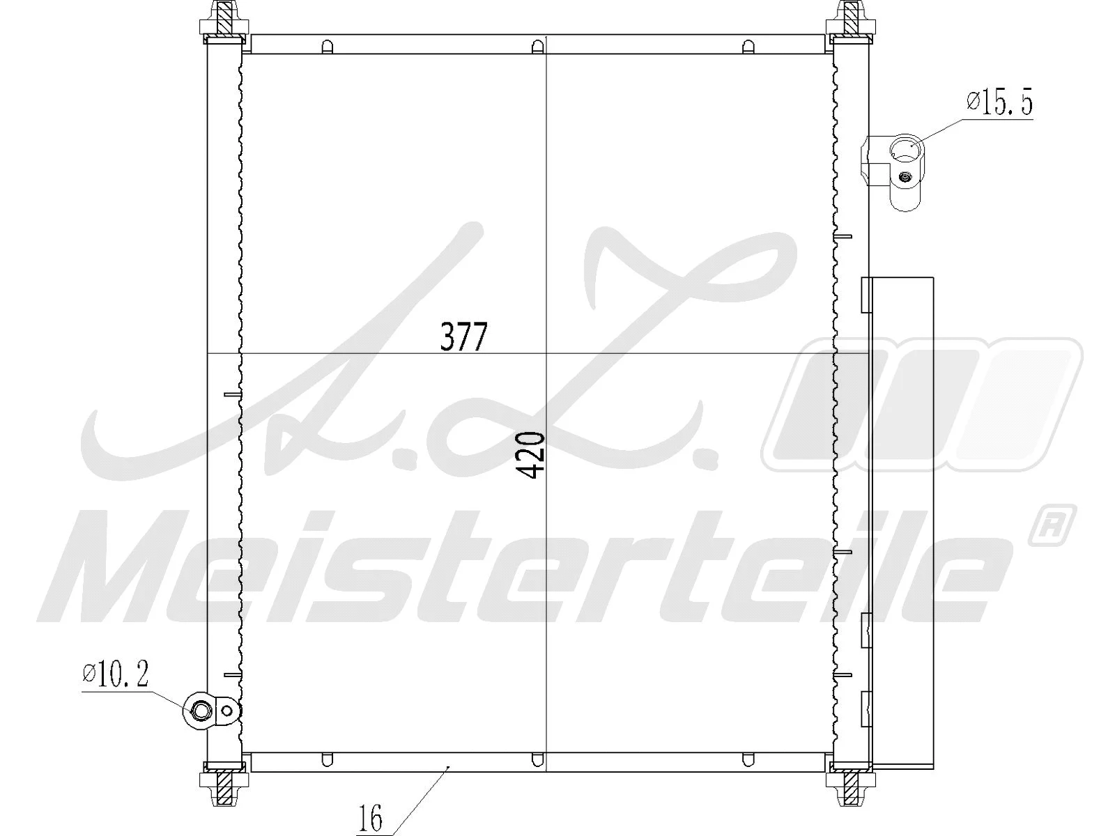 Condenseur, climatisation A.Z. Meisterteile AZMT-45-030-1024