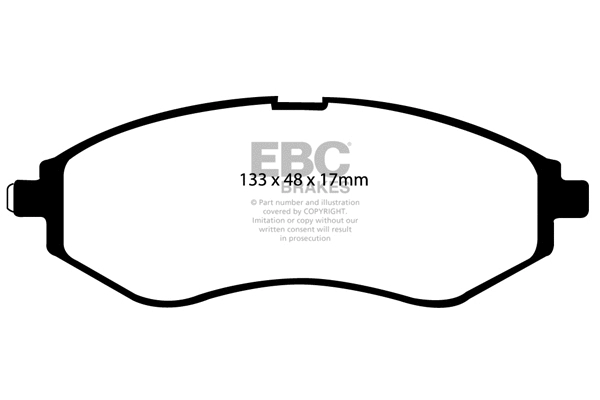 Kit de plaquettes de frein, frein à disque EBC Brakes DP21213