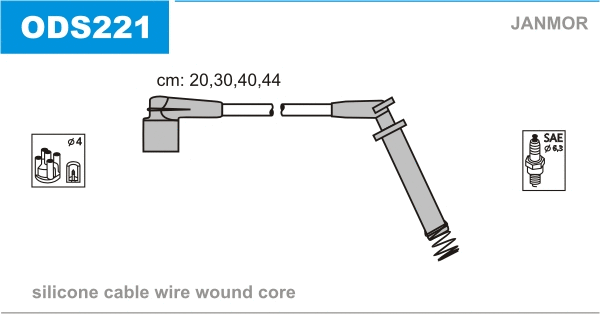 Kit de câbles d'allumage JANMOR ODS221