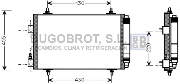 Condenseur, climatisation BUGOBROT 62-CN5192