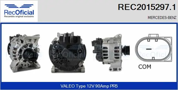 Alternateur RECOFICIAL REC2015297.1