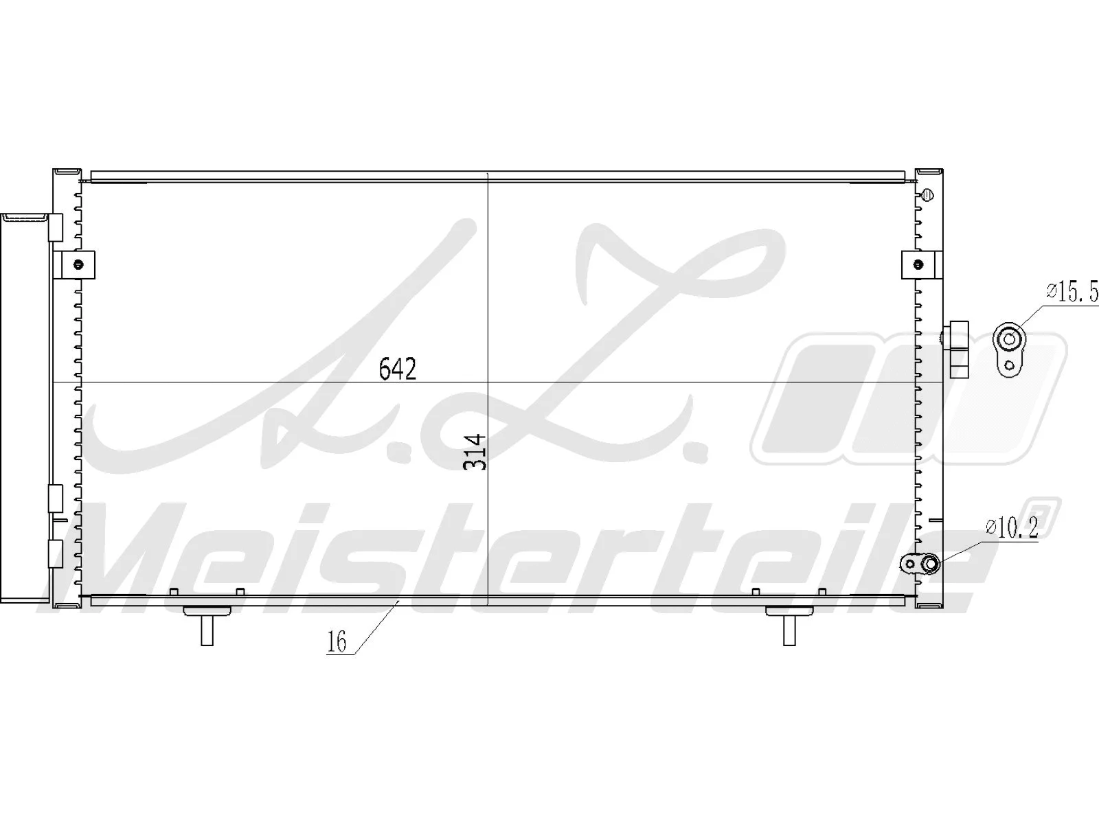 Condenseur, climatisation A.Z. Meisterteile AZMT-45-030-1282