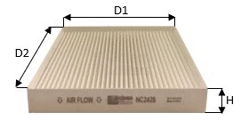 Filtre, air de l'habitacle CLEAN FILTERS NC2428