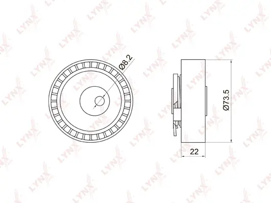Poulie de tension, courroie crantée LYNXAUTO PB-1028