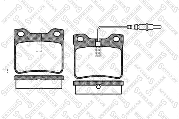Kit de plaquettes de frein, frein à disque STELLOX 332 022B-SX