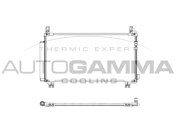 Condenseur, climatisation AUTOGAMMA 107177