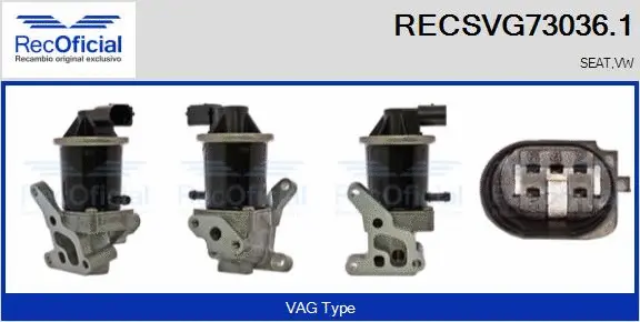 Vanne EGR RECOFICIAL RECSVG73036.1