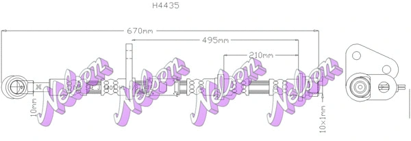 Flexible de frein KAWE H4435