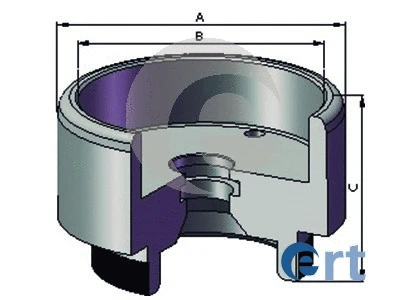 Piston, étrier de frein ERT 151504-C