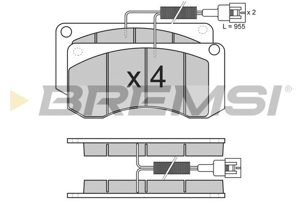 Kit de plaquettes de frein, frein à disque BREMSI BP7283