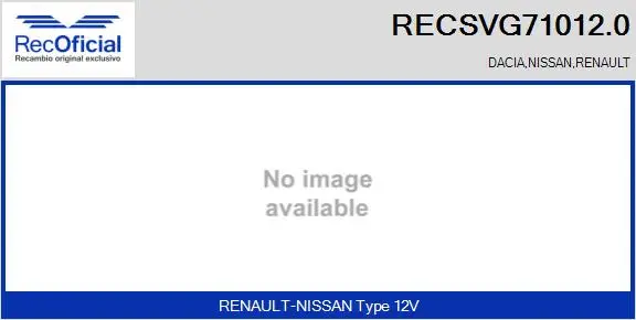Vanne EGR RECOFICIAL RECSVG71012.0