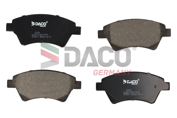 Kit de plaquettes de frein, frein à disque DACO Germany 323951