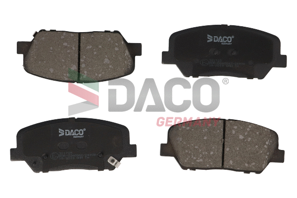 Kit de plaquettes de frein, frein à disque DACO Germany 321725