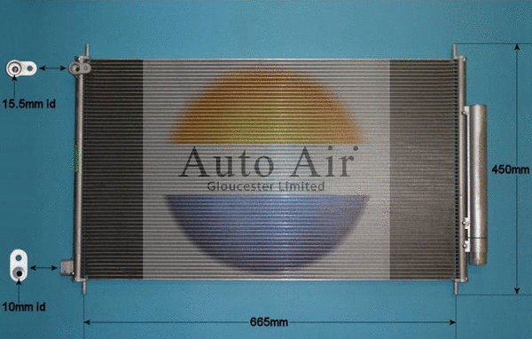 Condenseur, climatisation AUTO AIR GLOUCESTER 16-9983