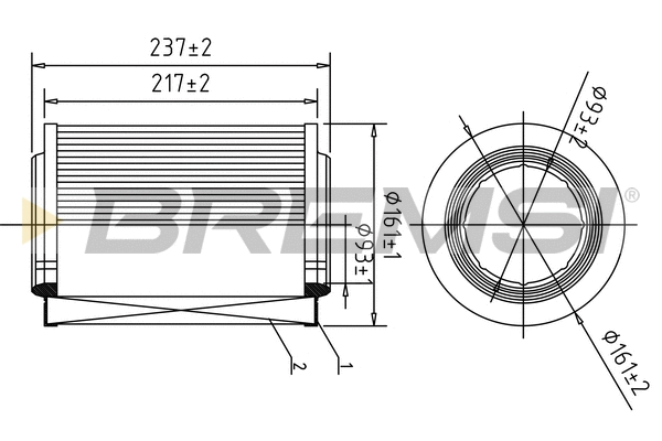 Filtre à air BREMSI FA1612