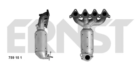 Catalyseur en coude ERNST 759151