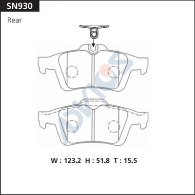 Kit de plaquettes de frein, frein à disque ADVICS SN930